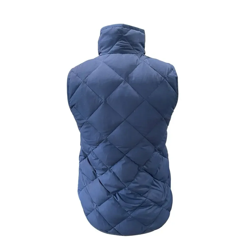 J. Crew Quilted Puffer Vest Women XXS Blue Down Insulated Casual Hiking Gorpcore